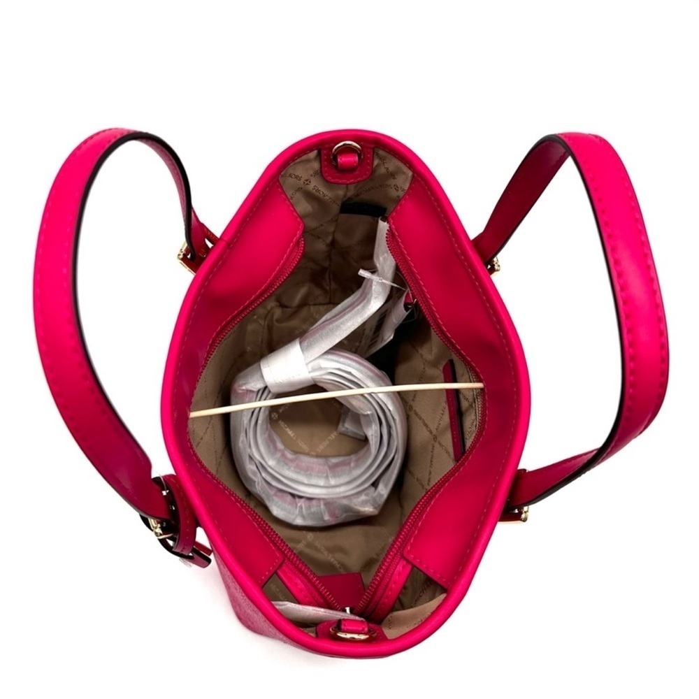 Michael Kors Jet Set Travel Extra-Small Top Zip Tote Bag Electric Pink (NWT) - Picture 8 of 10